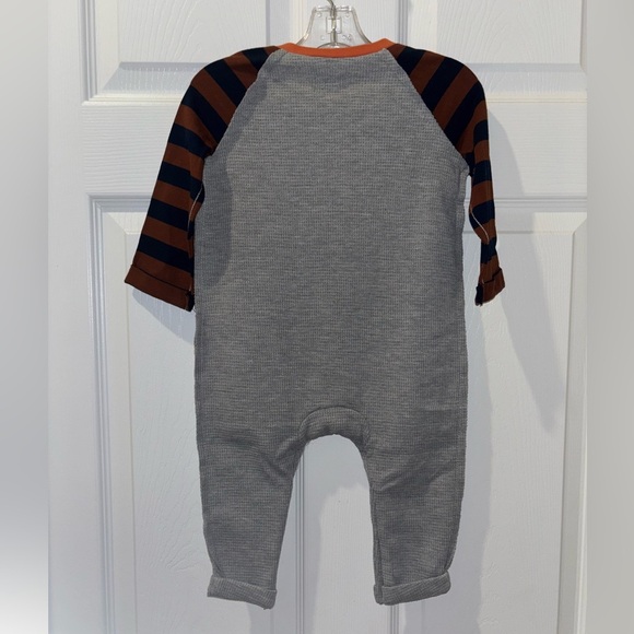 Mud Pie Baby Boys Waffle Weave Baby Pumpkin Bodysuit - Picture 5 of 6